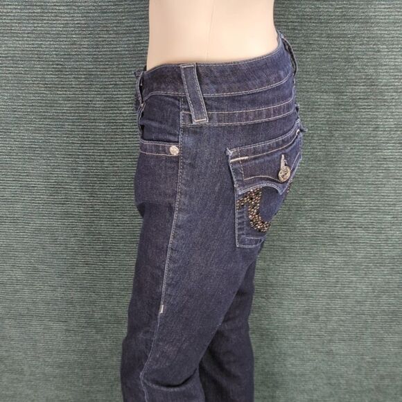 True Religion Straight Leg Beaded U Pocket Jeans Kitty Rescue! - Picture 5 of 14